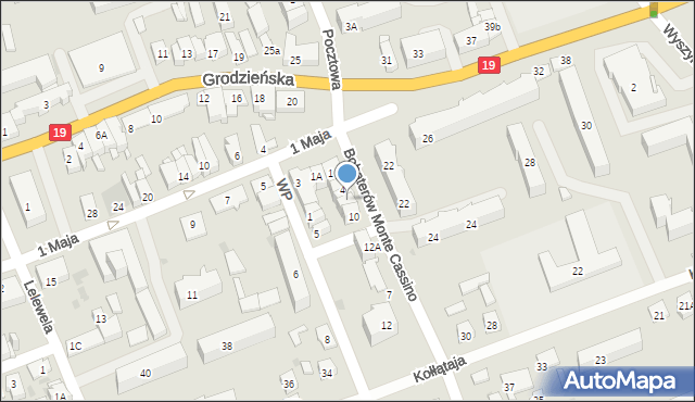 Sokółka, Bohaterów Monte Cassino, 6, mapa Sokółka