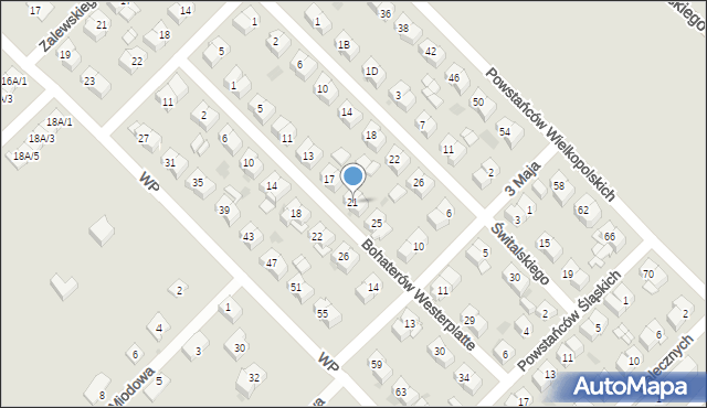 Sokołów Podlaski, Bohaterów Westerplatte, 21, mapa Sokołów Podlaski