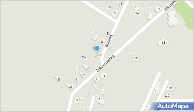 Sosnowiec, Boczna, 34, mapa Sosnowca