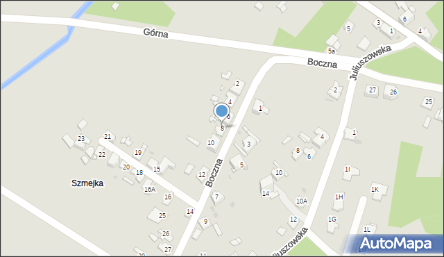 Sosnowiec, Boczna, 8, mapa Sosnowca