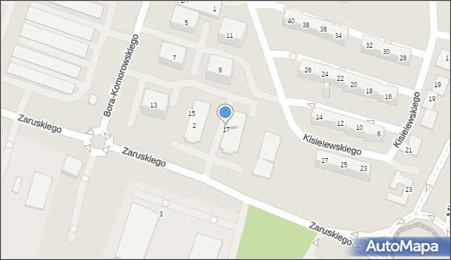 Sosnowiec, Bora-Komorowskiego Tadeusza, gen., 17, mapa Sosnowca