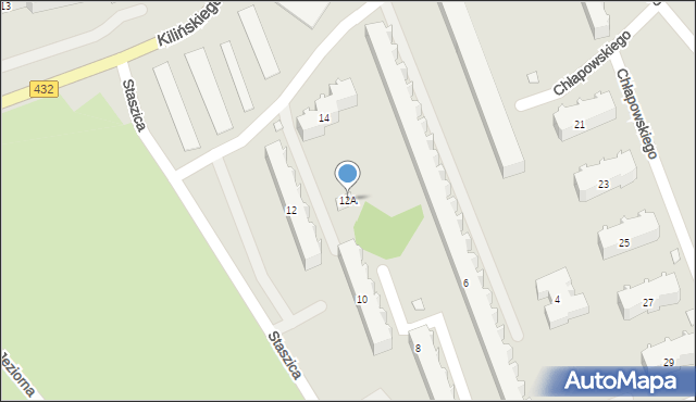 Śrem, Bora-Komorowskiego Tadeusza, gen., 12A, mapa Śrem