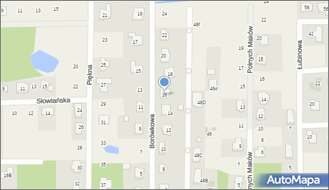 Stara Wieś, Borówkowa, 16, mapa Stara Wieś