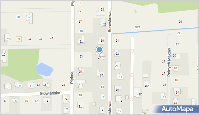 Stara Wieś, Borówkowa, 17, mapa Stara Wieś