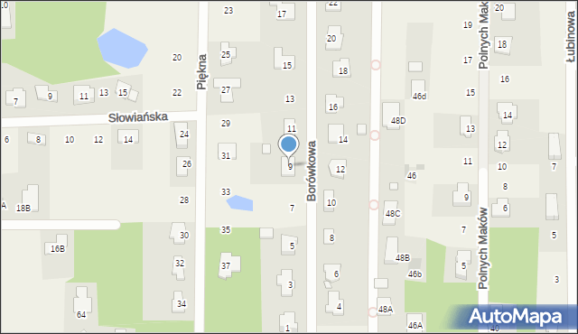 Stara Wieś, Borówkowa, 9, mapa Stara Wieś