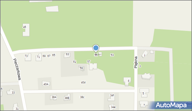 Stara Wieś, Borsucza, 55, mapa Stara Wieś