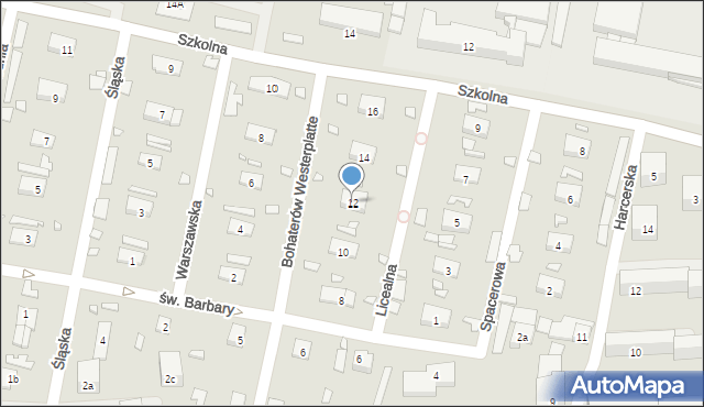 Starachowice, Bohaterów Westerplatte, 12, mapa Starachowic