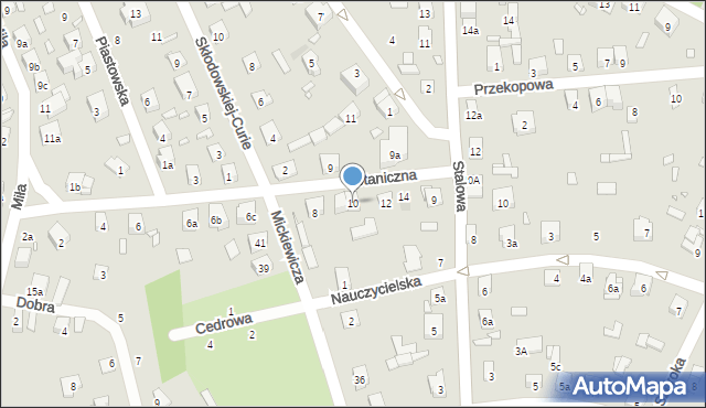 Starachowice, Botaniczna, 10, mapa Starachowic