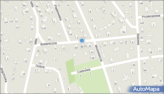 Starachowice, Botaniczna, 6b, mapa Starachowic