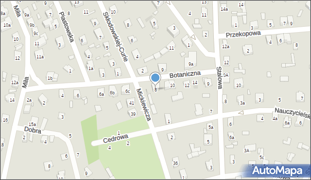 Starachowice, Botaniczna, 8, mapa Starachowic