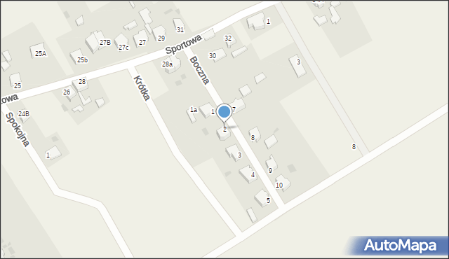 Stare Kurowo, Boczna, 2, mapa Stare Kurowo