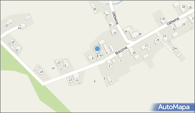 Steblów, Boczna, 6, mapa Steblów