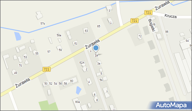 Stefanówka, Bociania, 1a, mapa Stefanówka