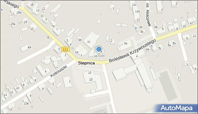 Stepnica, Bolesława Krzywoustego, 1c, mapa Stepnica