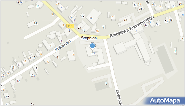 Stepnica, Bolesława Krzywoustego, 1D, mapa Stepnica