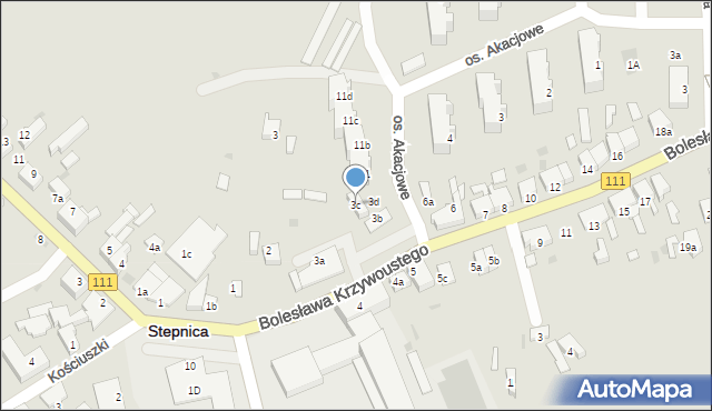 Stepnica, Bolesława Krzywoustego, 3c, mapa Stepnica