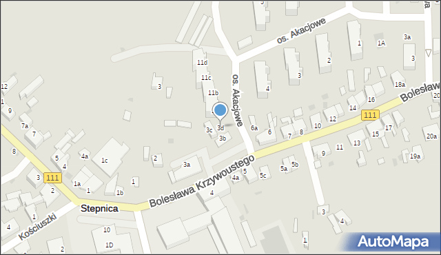 Stepnica, Bolesława Krzywoustego, 3d, mapa Stepnica