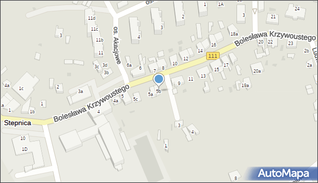 Stepnica, Bolesława Krzywoustego, 5b, mapa Stepnica