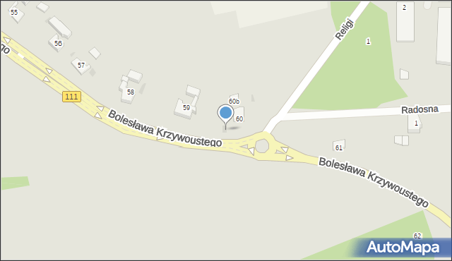 Stepnica, Bolesława Krzywoustego, 60a, mapa Stepnica