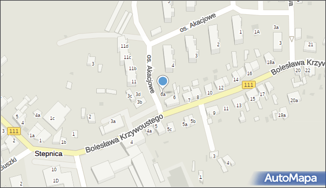 Stepnica, Bolesława Krzywoustego, 6a, mapa Stepnica