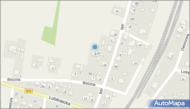 Strzebiń, Boczna, 6, mapa Strzebiń