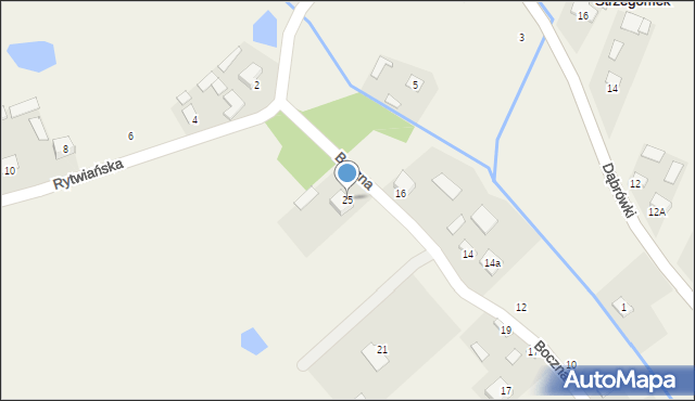 Strzegomek, Boczna, 25, mapa Strzegomek