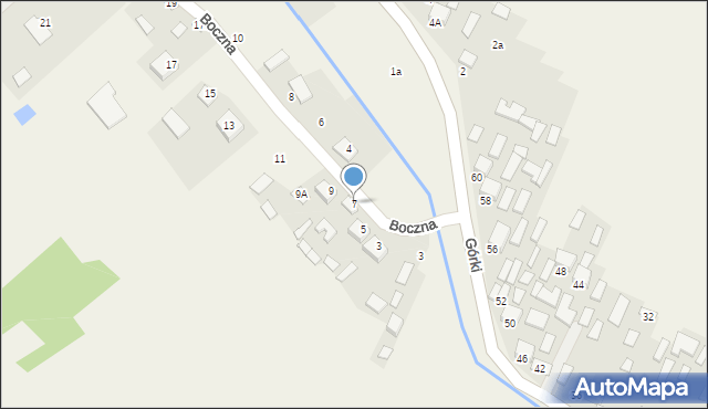 Strzegomek, Boczna, 7, mapa Strzegomek