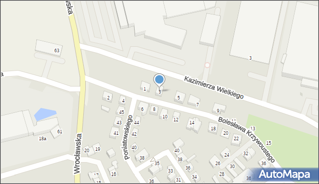 Strzelin, Bolesława Krzywoustego, 3, mapa Strzelin