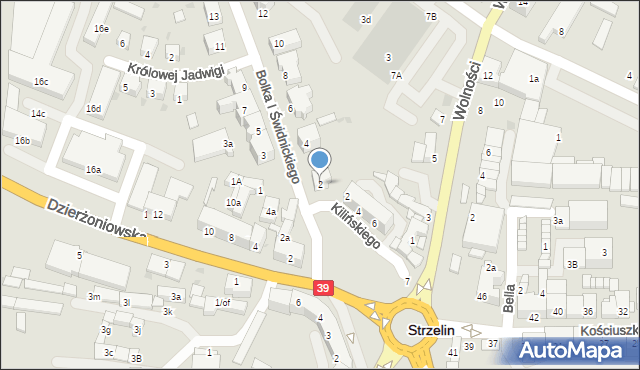 Strzelin, Bolka I Świdnickiego, 2, mapa Strzelin