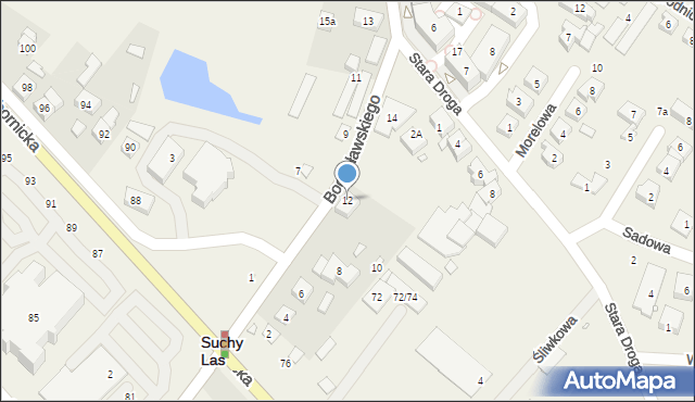 Suchy Las, Bogusławskiego Wojciecha, 12, mapa Suchy Las