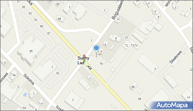 Suchy Las, Bogusławskiego Wojciecha, 2, mapa Suchy Las
