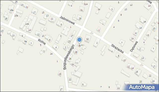 Suchy Las, Bogusławskiego Wojciecha, 30, mapa Suchy Las