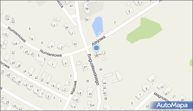 Suchy Las, Bogusławskiego Wojciecha, 48, mapa Suchy Las