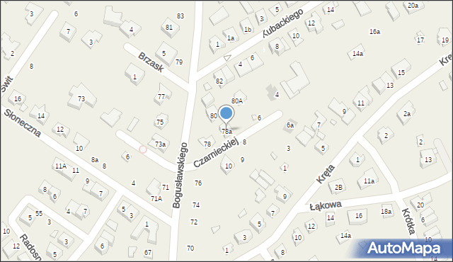 Suchy Las, Bogusławskiego Wojciecha, 78a, mapa Suchy Las
