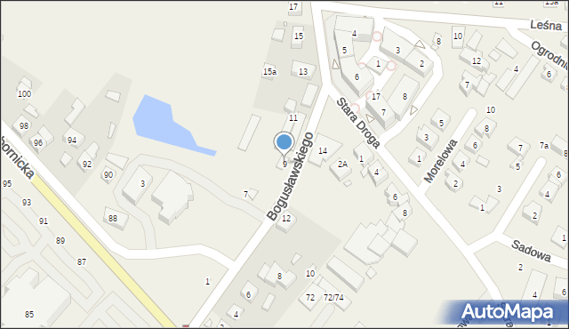 Suchy Las, Bogusławskiego Wojciecha, 9, mapa Suchy Las