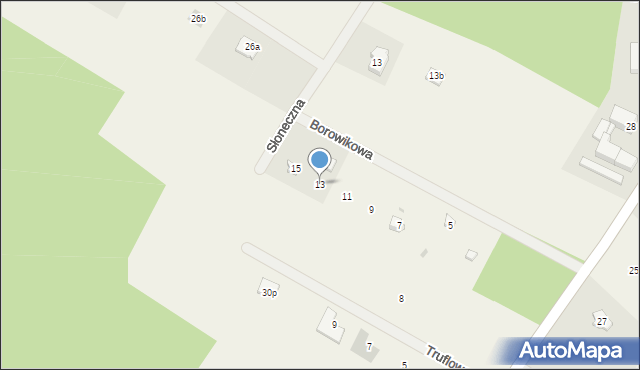 Sulęczyno, Borowikowa, 13, mapa Sulęczyno