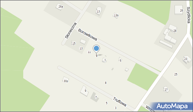 Sulęczyno, Borowikowa, 9, mapa Sulęczyno