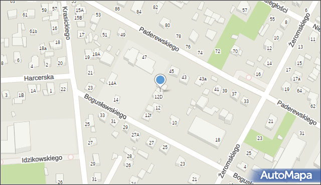 Sulejówek, Bogusławskiego, 12E, mapa Sulejówek