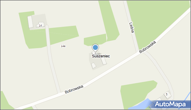 Suszeniec, Bobrowska, 12, mapa Suszeniec