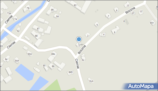 Świebodzice, Boczna, 1, mapa Świebodzice