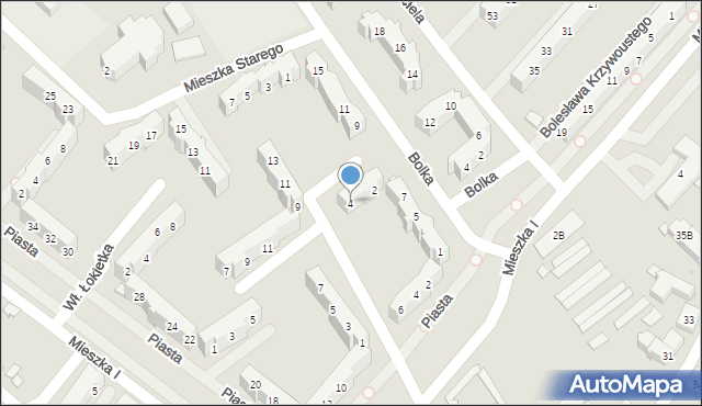 Świebodzice, Bolesława II Śmiałego, 4, mapa Świebodzice