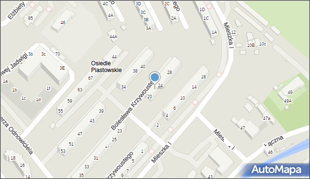 Świebodzice, Bolesława Krzywoustego, 22, mapa Świebodzice