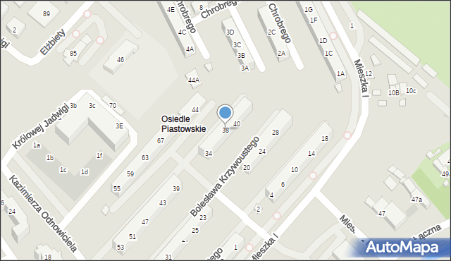Świebodzice, Bolesława Krzywoustego, 38, mapa Świebodzice