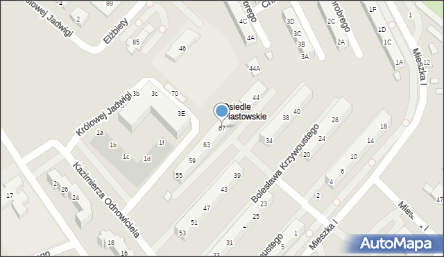 Świebodzice, Bolesława Krzywoustego, 67, mapa Świebodzice