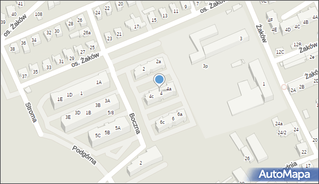 Świebodzin, Boczna, 4b, mapa Świebodzin