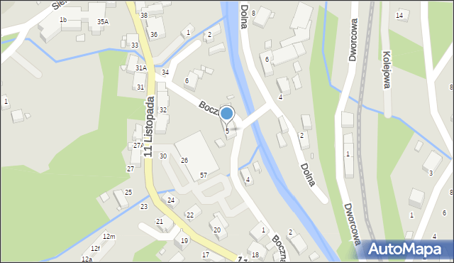 Świeradów-Zdrój, Boczna, 5, mapa Świeradów-Zdrój