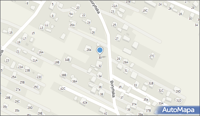 Świerklany, Boryńska, 30, mapa Świerklany