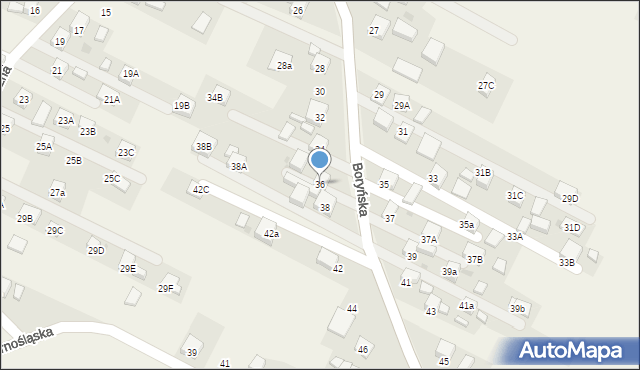 Świerklany, Boryńska, 36, mapa Świerklany