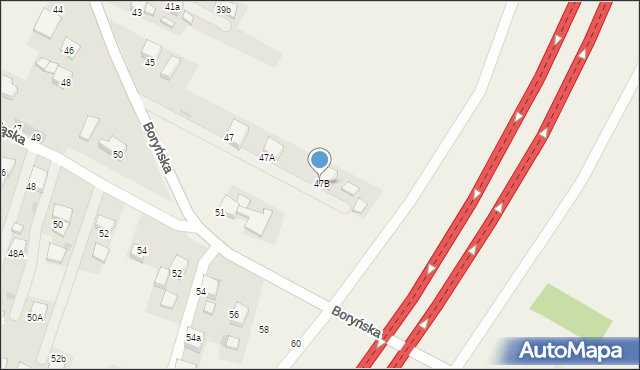 Świerklany, Boryńska, 47B, mapa Świerklany