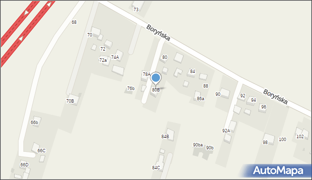 Świerklany, Boryńska, 80B, mapa Świerklany